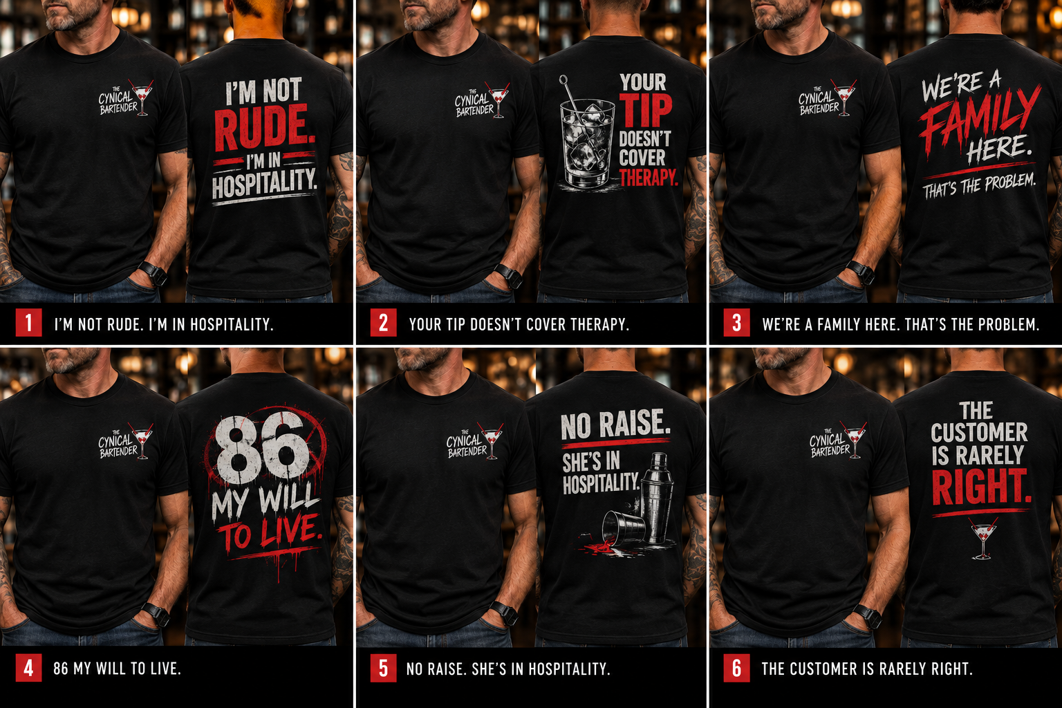 Concept previews for The Cynical Bartender Industry Collection