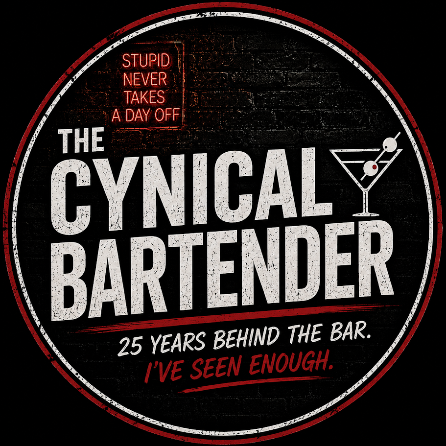 The Cynical Bartender round brand logo